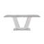 Table de salle à manger en marbre pour 6 personnes, table de salle à manger rectangulaire en faux marbre 70 po avec base en acier inoxydable à finition miroir, table de cuisine moderne en marbre de grande taille (table seulement)
