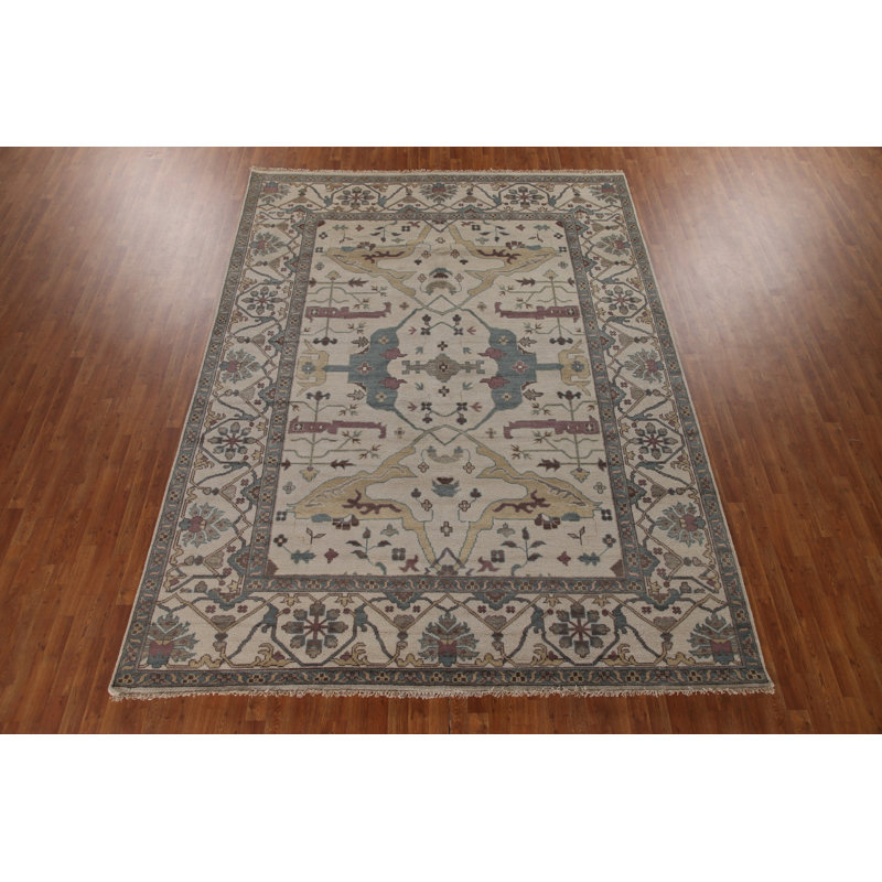Tapis oriental ivoire Oushak 9 x 12