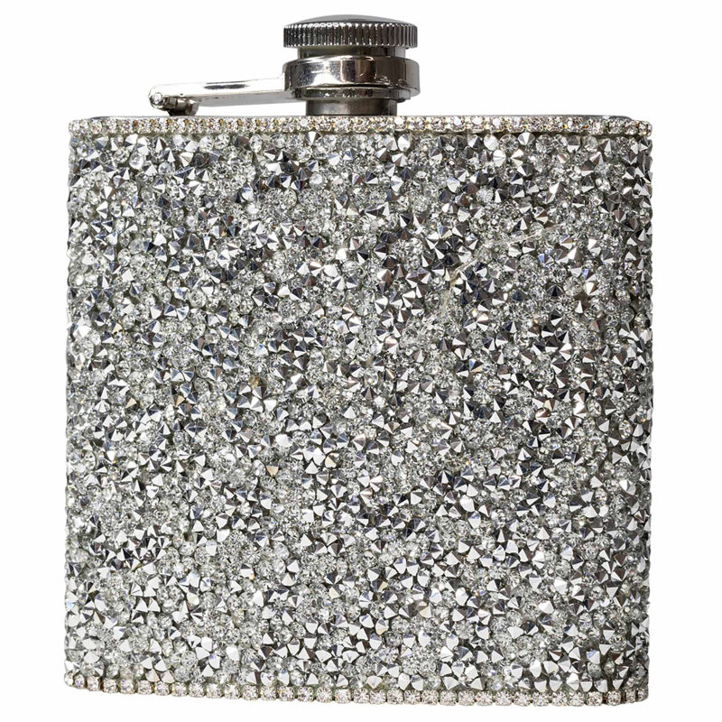 Sparkles Home Luminous Rhinestone Flask | Stainless Steel | Hand Wash | Bling Party Accessory