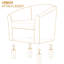 Fauteuil demi-tonneau en cuir 28 po Seldon-1892644210
