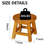Boncile 1 - Step Wood Step Stool-570908946