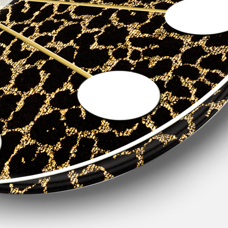 Horloge murale Leopard Fur Safari V - Mid-Century, Surdimensionné