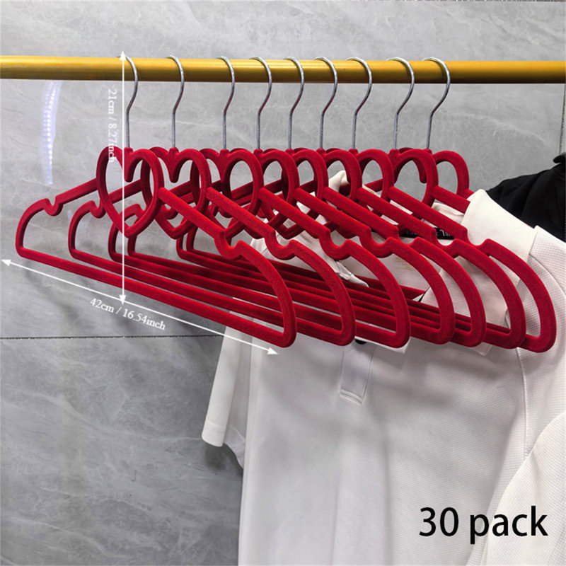 Wedding Special Red Velvet Hangers, 30