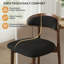 Chaise rembourrée en bois massif avec repose-pieds - Chaise d'appoint élégante et confortable-479637842-479637847