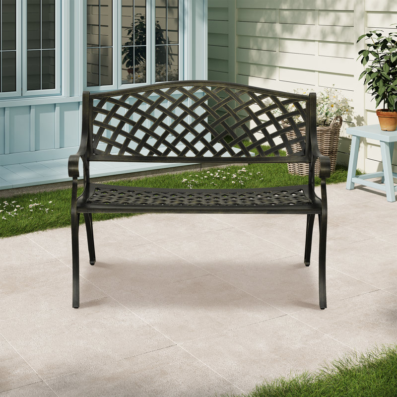 Banc de jardin extérieur en aluminium Alistair