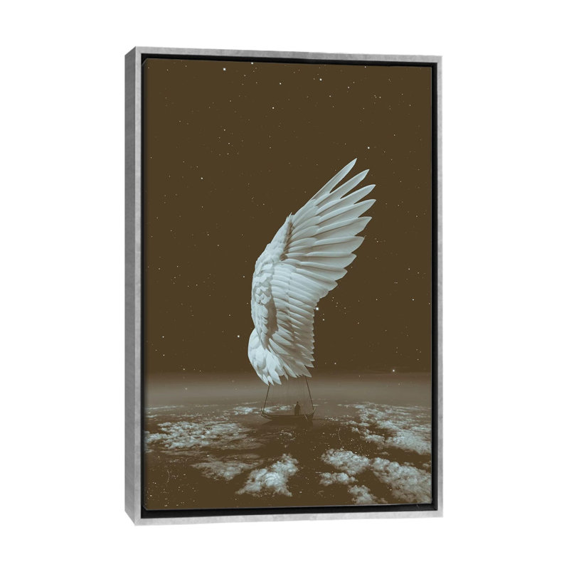 «Sail Away Angel Wing» par Soaring Anchor Designs - impression d'art graphique, H 60 po x l 40po x P 1,5 po, Pas de tapis
