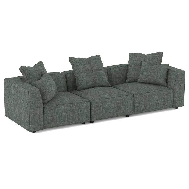 Del Modular Upholstered Sectional, Napa Steel Polyester