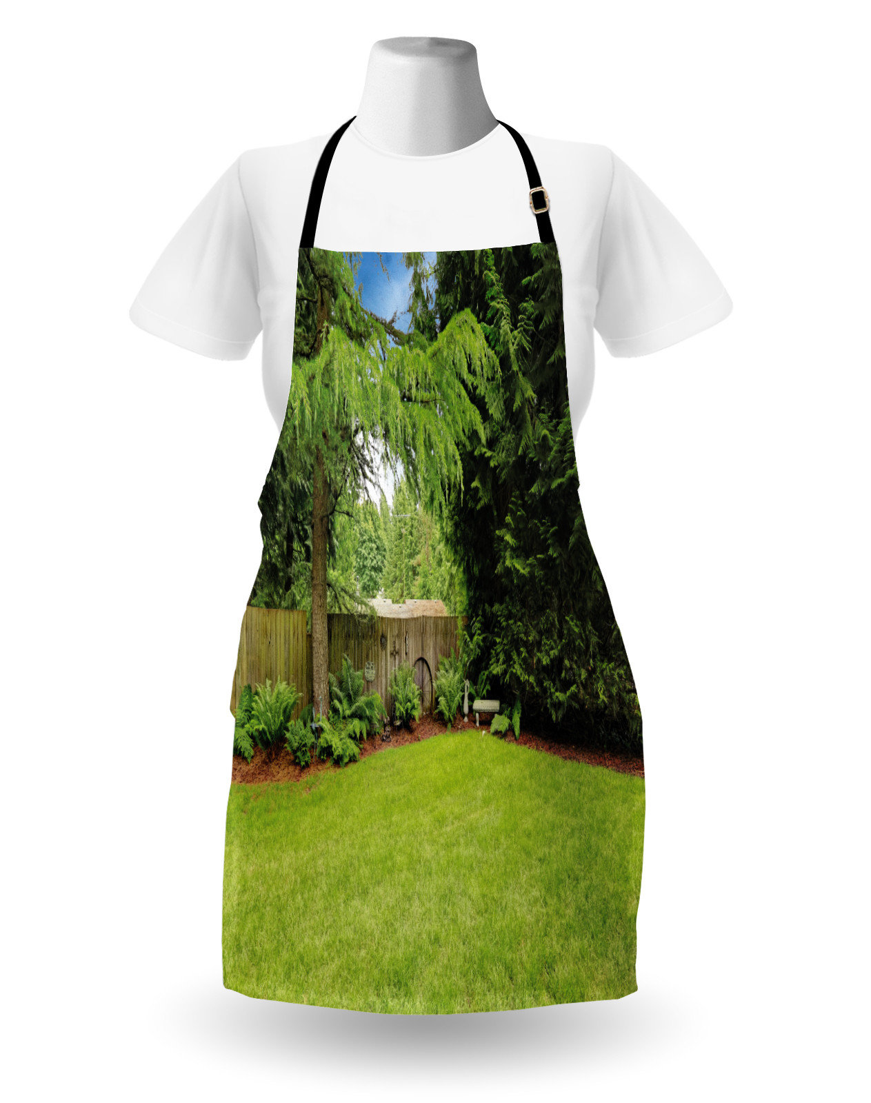 East Urban Home Rustic Apron Unisex, Pine Trees Backyard, Adult Size ...