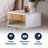 Elise 15.7" Modern Floating Wall Mounted Nightstand, Bedside Table with Fluted Drawer, Open Shelf & Cable Management, White/Light Oak-1006233963