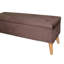 Banc de rangement 17 po, suède brun
