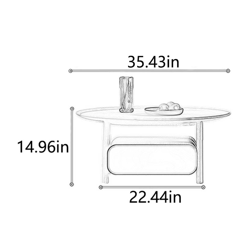 Table à thé ronde avancée au design créatif simple