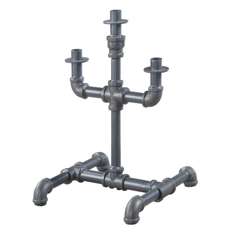 Porte-bougie gris sable