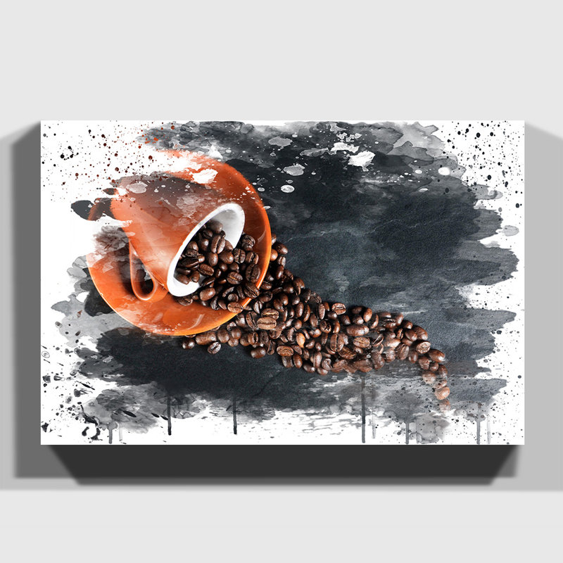 Coffee Beans - Wall Art, 35cm H x 50cm W, Wrapped Canvas
