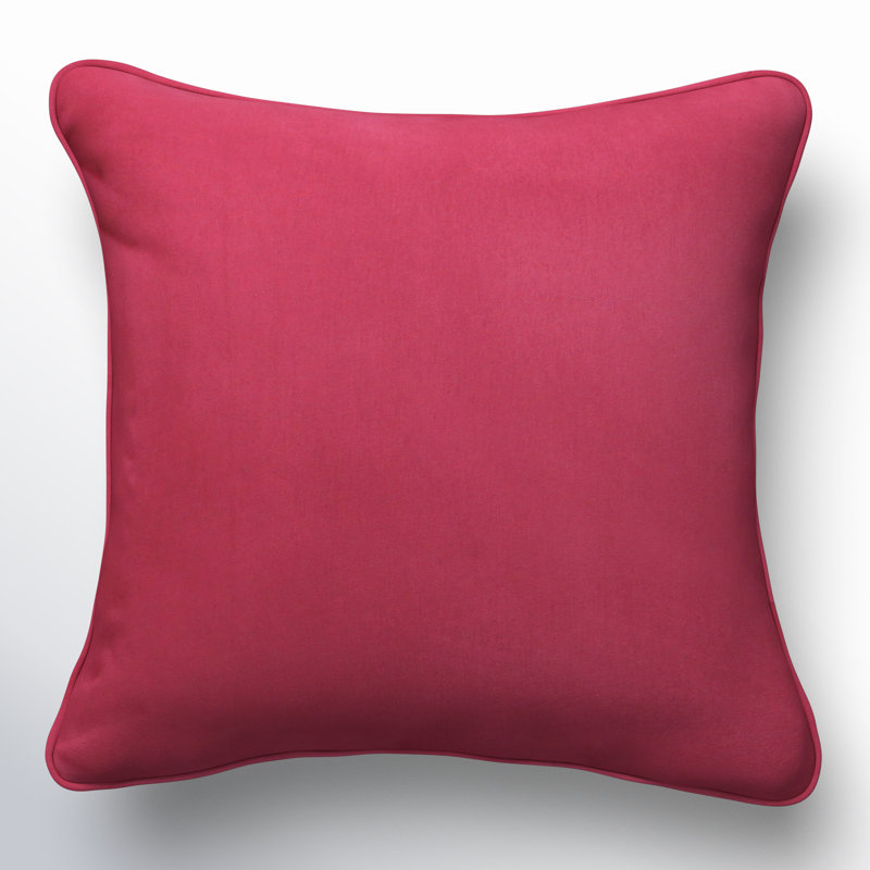 Ansonia Sunbrella® Outdoor Throw Pillow, 18" x 18", Canvas Hot Pink