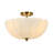 Atchison 3-Light Brass Semi Flush Mount with Scalloped Shade