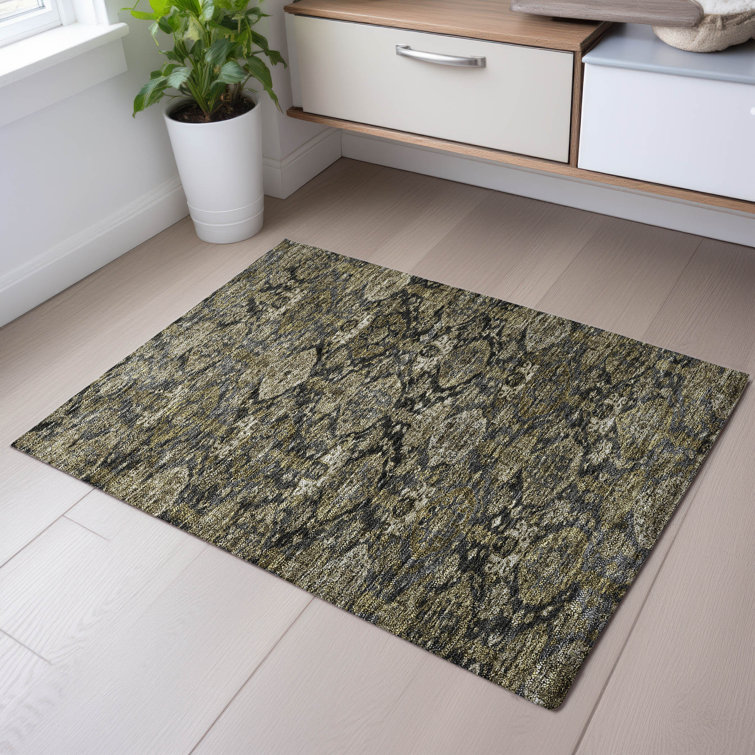 Premium Machine Washable Jamestown AMF1084 Damask Rug