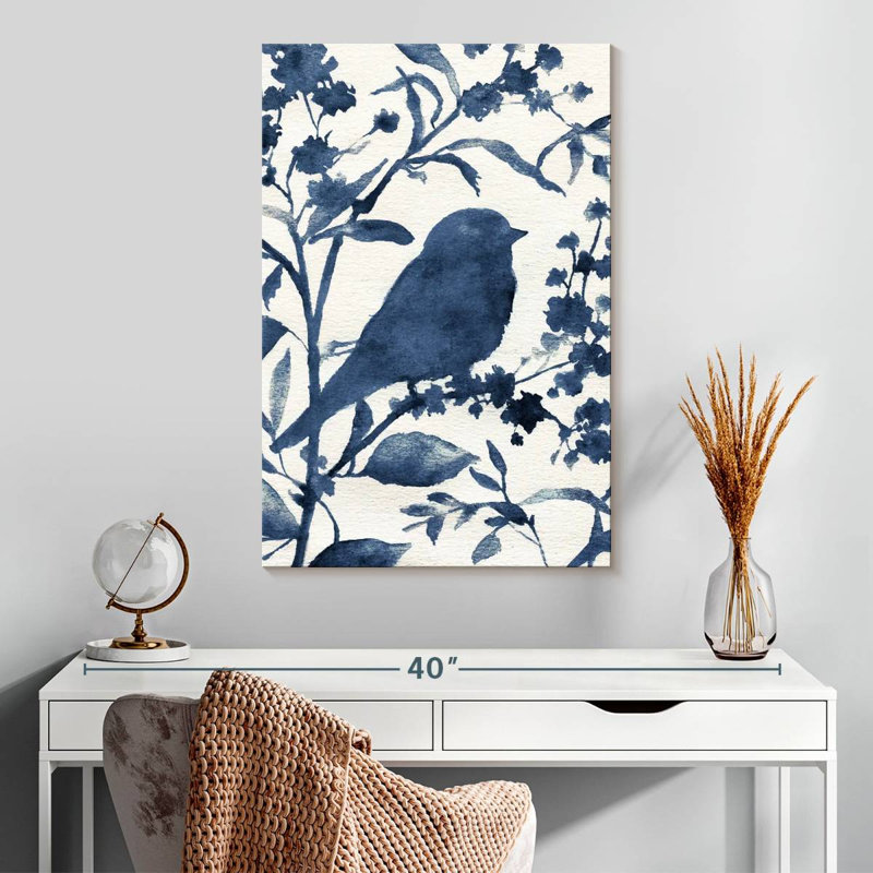 Silhouette d'oiseau bleu Brampt I, H 30 po x l 20 po