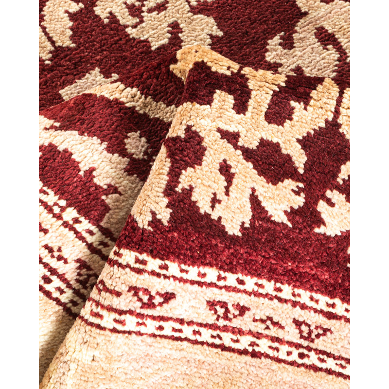 Kimbrielle One-of-a-Kind 3 X 5 2000s Wool Area Rug in Red