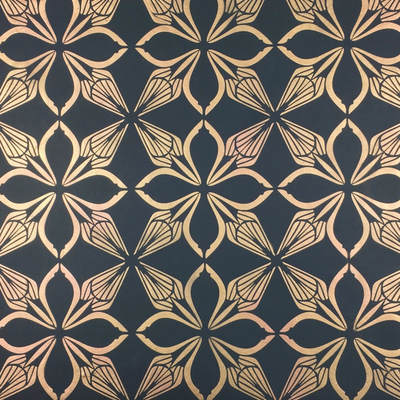 Freda Floral Metallic Wallpaper Roll, Merlot