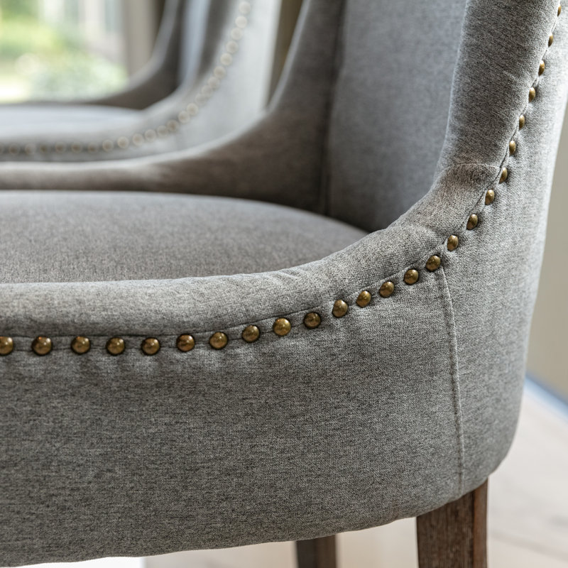 Chaise d'appoint rembourrée Alsen, Gris