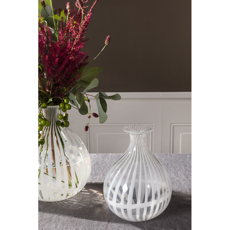 Agatha Handmade Glass Table Vase, 8.25" H x 6" W x 6" D