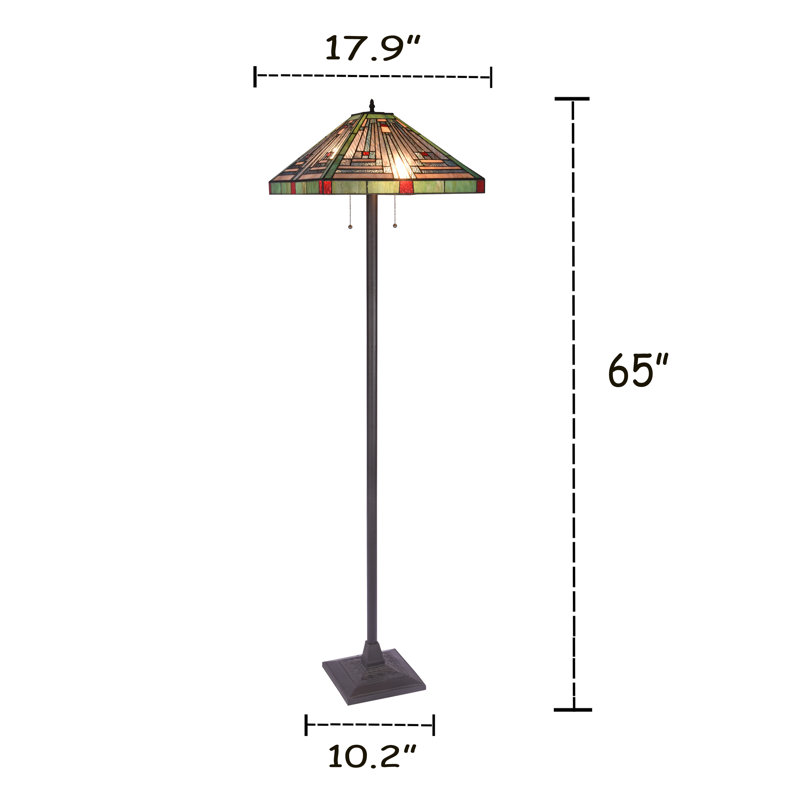 Henninger 65.6'' Black Traditional Floor Lamp