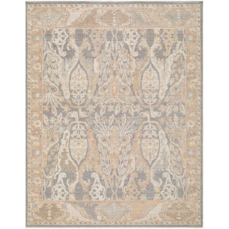 Ladik Machine Woven, Gray/Tan/Brown/Cream, Rectangle 5'3" x 7'