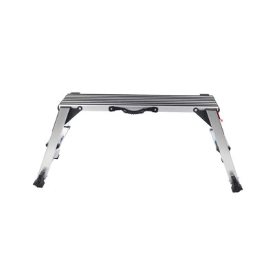 Plateforme de travail pliante en aluminium robuste, capacité de charge de 660 lb, pieds antidérapants, idéale pour le lavage, le nettoyage et la décoration