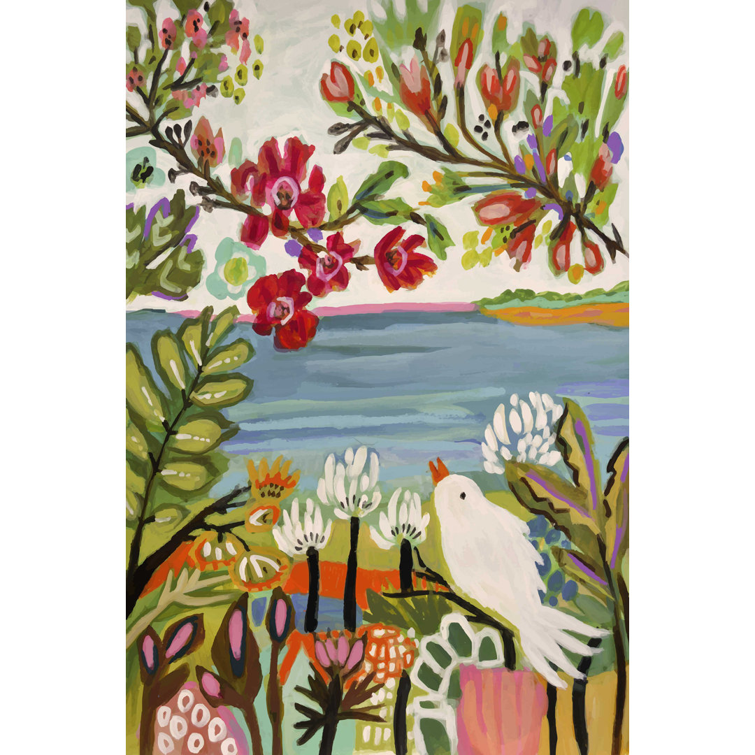 " Birds In The Garden II " by Karen Fields Red Barrel Studio® 