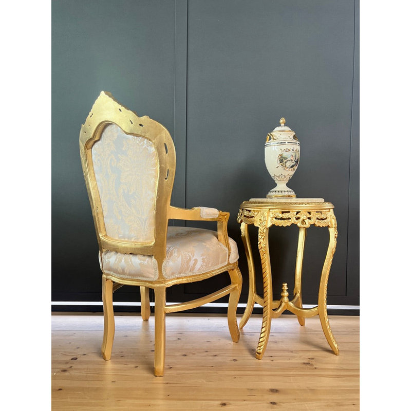 Upholstered Armchair, Beige