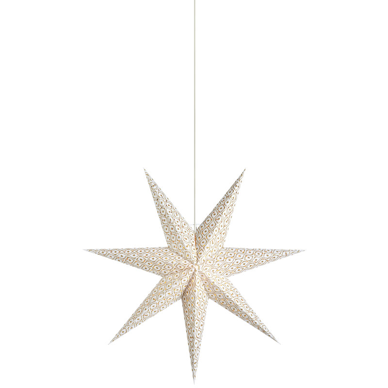 1 - Light Star Pendant, White, 45cm H x 45cm W x 15cm D
