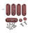 White Silicone Toilet Seat Bumpers 8 Pack (6 Oblong 2 Round) with Screws-36620480