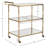 Stylish Bar Cart with 3 Mirrored Shelves, Iron Frame 33.6"H Rolling Trolley for Home, Bar & Kitchen-636131329