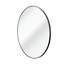 Miroir de salle de bain rond 36 po avec cadre en métal argenté (W2203134961)-575366129-575366135