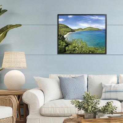 Caribbean Overlook Landscape Framed Giclee, design by Seven Trees Design
