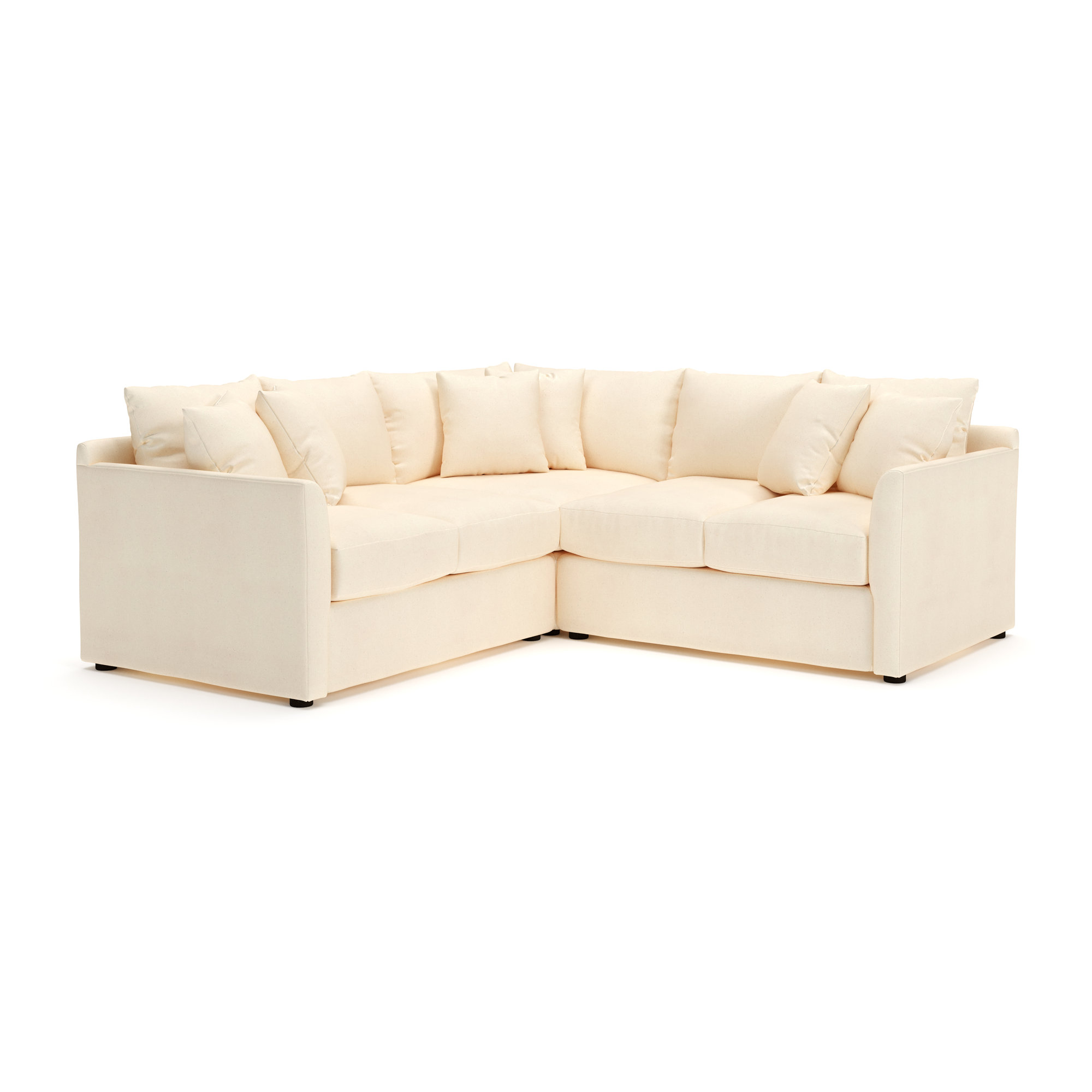 Cecelia Upholstered L-Sectional, Left Hand Facing, Bayou Natural Canvas