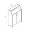 Armoire à chaussures / rangement moderne à deux portes avec 4 tablettes-579803795