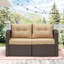 54'' Wide Wicker Loveseat with Cushions-449664861-449664860