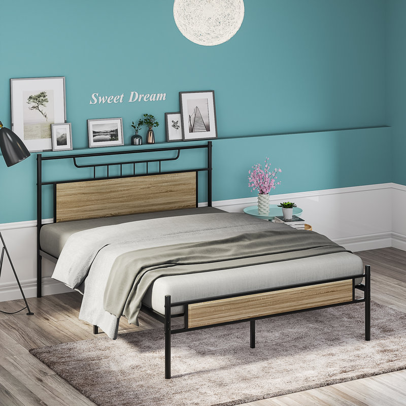 Belteau 43.7'' Bed Frame, Slate, Queen