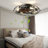 DAKAFUL 20" Flush Mount Caged Ceiling Fan With Light Kit And Remote, Reversible 6-Speed Motor-116415536