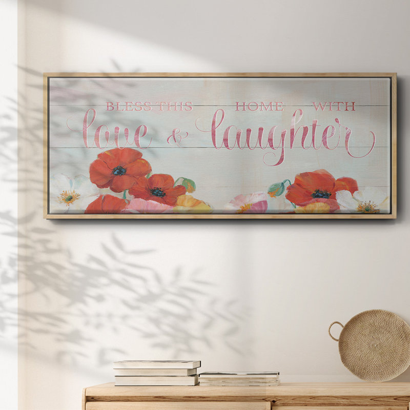 «Bless this Home», toile encadrée, H 24 po x l 60 po