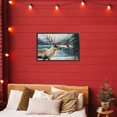 Christmas Conversation In Wild Framed Giclee, design by Petal Prints Design