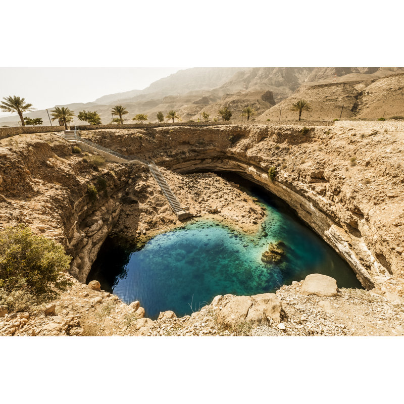 Bimmah Hawiyat Najm Sinkhole - Wrapped Canvas Print, 30cm H x 46cm W x 3.8cm D