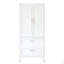 Armoire-penderie de 71 po de hauteur avec 2 tiroirs et une tringle, 2 portes avec garde-robe et tablette-797759369