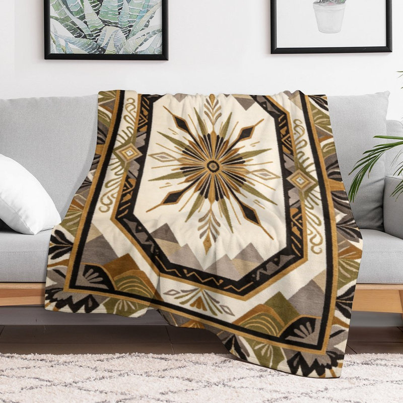 Jeté en flanelle géométrique Starburst Luxury, 60 x 80 po