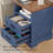 Farmhouse Nightstand with Charging Station, 2 Drawers Bed Side Table, 18 inch Wide End Table for Bedroom, Living Room-1278646325-1302815301