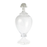 Spiraled Glass Lidded Jar