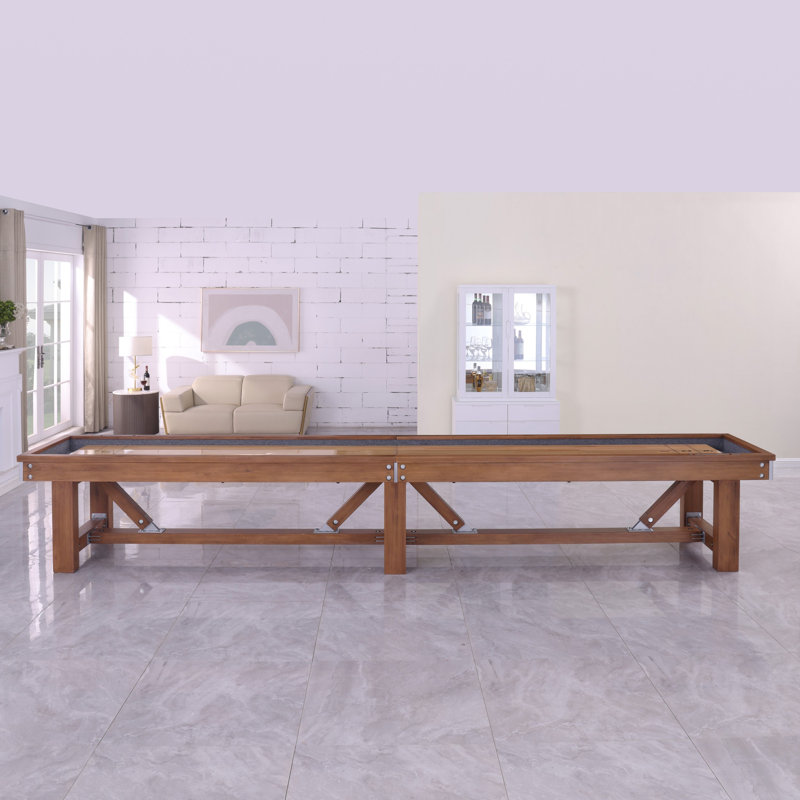 Playcraft Willow Bend 12’ Pro-Series Shuffleboard, Toffee, Buffet Top Not Included, 12'