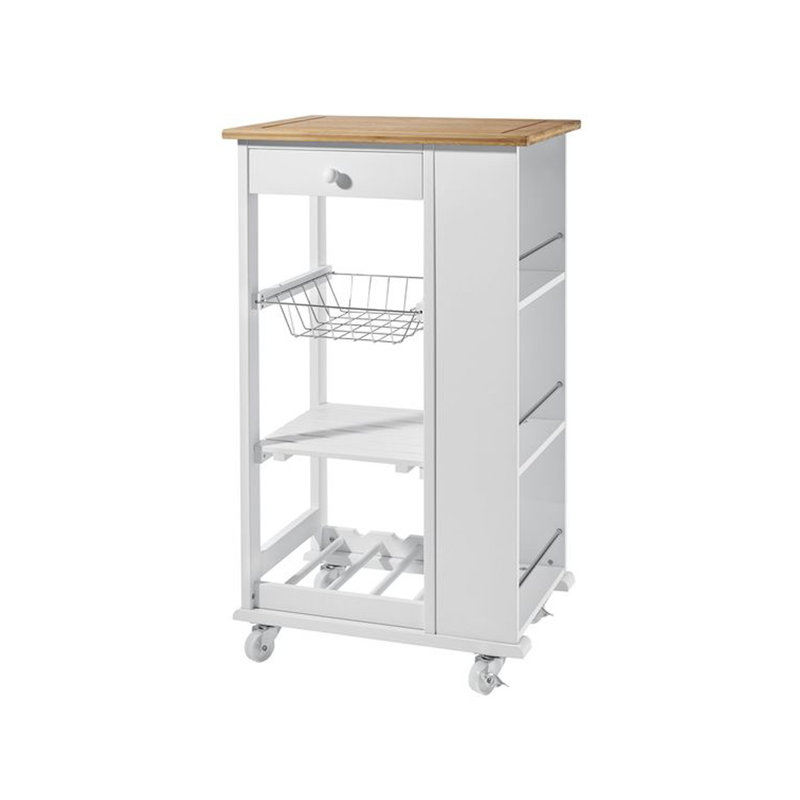 Chiu Solid Wood Top Kitchen Cart