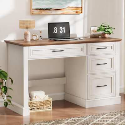 Farmhouse 47" Executive Desk With File Drawer